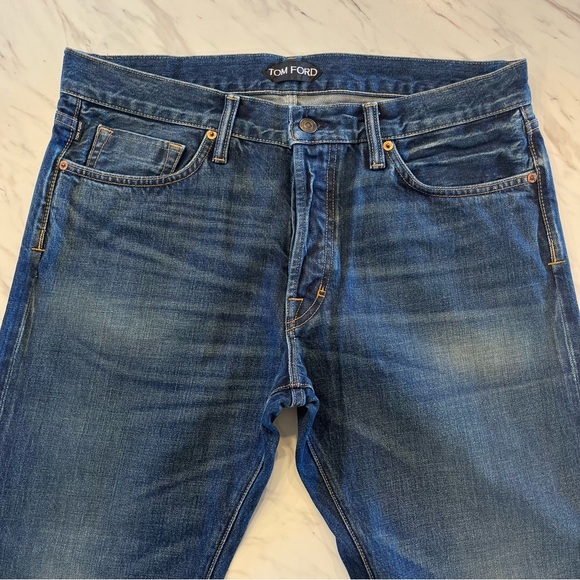 Tom Ford Indigo Straight Leg Jeans - Picture 5 of 13